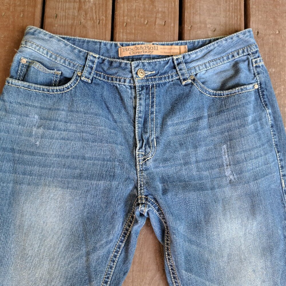 %Rock & Roll Cowboy Jeans Size 38x29 Altered Men / J3 - Picture 4 of 9